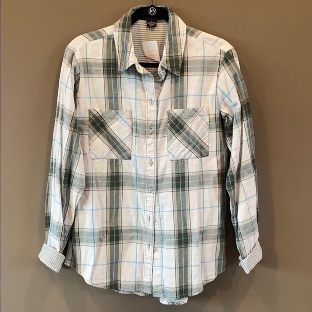 NWT Sanctuary plaid shirt size S.